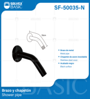 SF-50035-N (Caja master 100)(MOQ 1 pz=1 bolsa) Brazo y chapetón Shower pipe