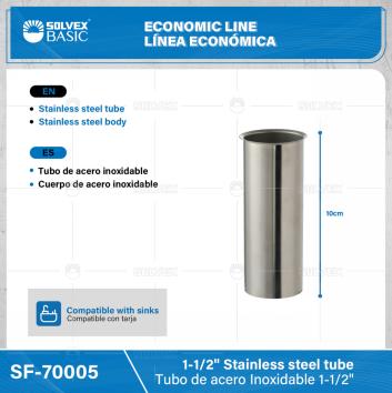 SF-70005-(Caja master 1 CTN=400 SKU)-(MOQ 1 SKU)-Tubo de Acero Inoxidable
Cuerpo de acero inoxidable