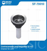 SF-70010 (Caja master 50)(MOQ 1pz=1caja) Contracanasta para fregadero