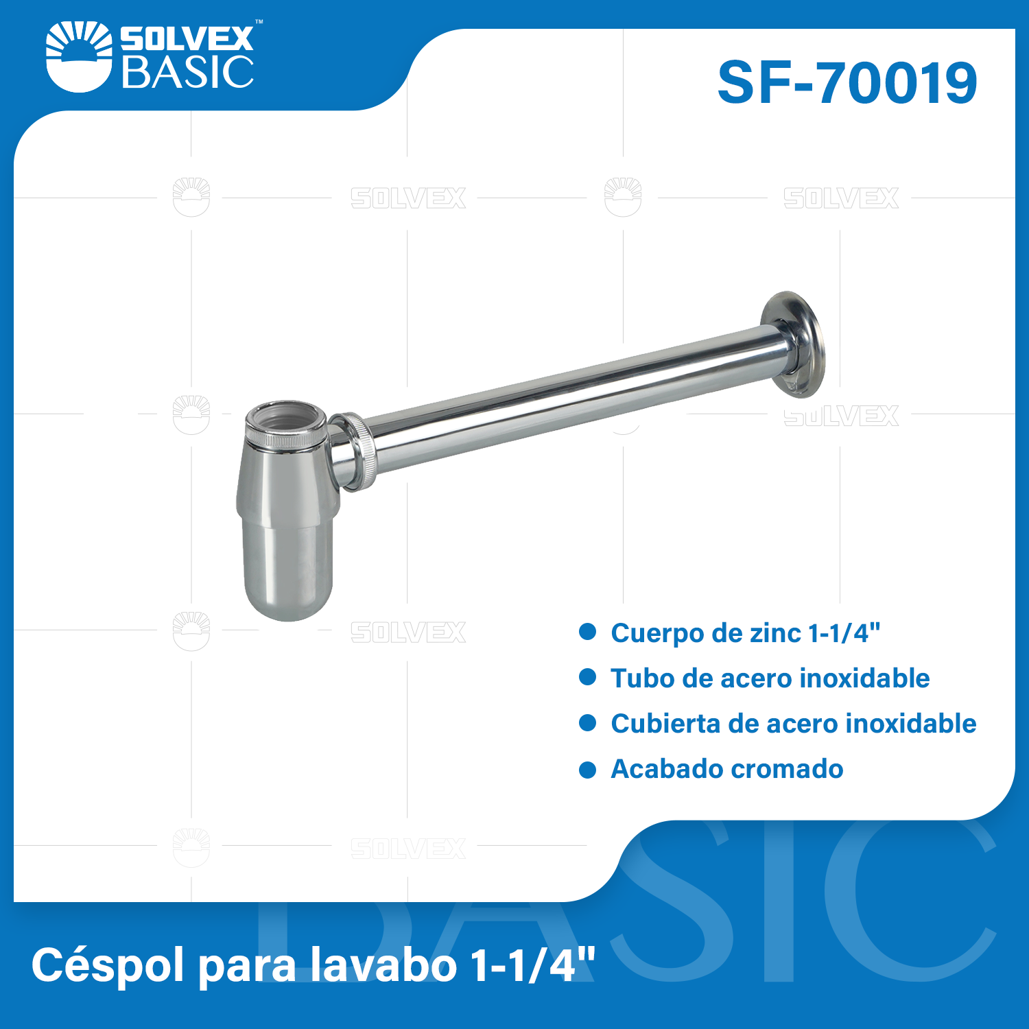 SF-70019 (Caja master 50)(MOQ 1pz=1caja) Céspol para lavabo 1-1/4 ...