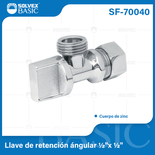 SF-70041 (Caja master 200)(MOQ 20pzs=1caja) Llave de retención ángular ½"x ½"