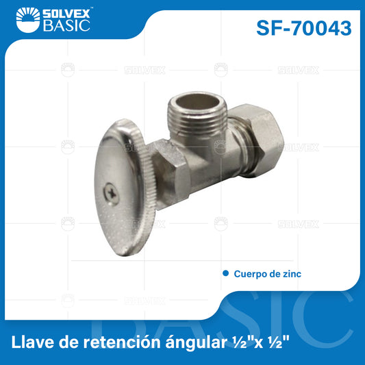 SF-70043 (Caja master 120)(MOQ 20pzs=1caja) Llave de retención ángular ½"x ½"