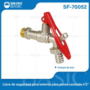 SF-70052 (Caja master 150)(MOQ 12pzs=1caja) Llave de seguridad para exterior para poner candado 1/2'