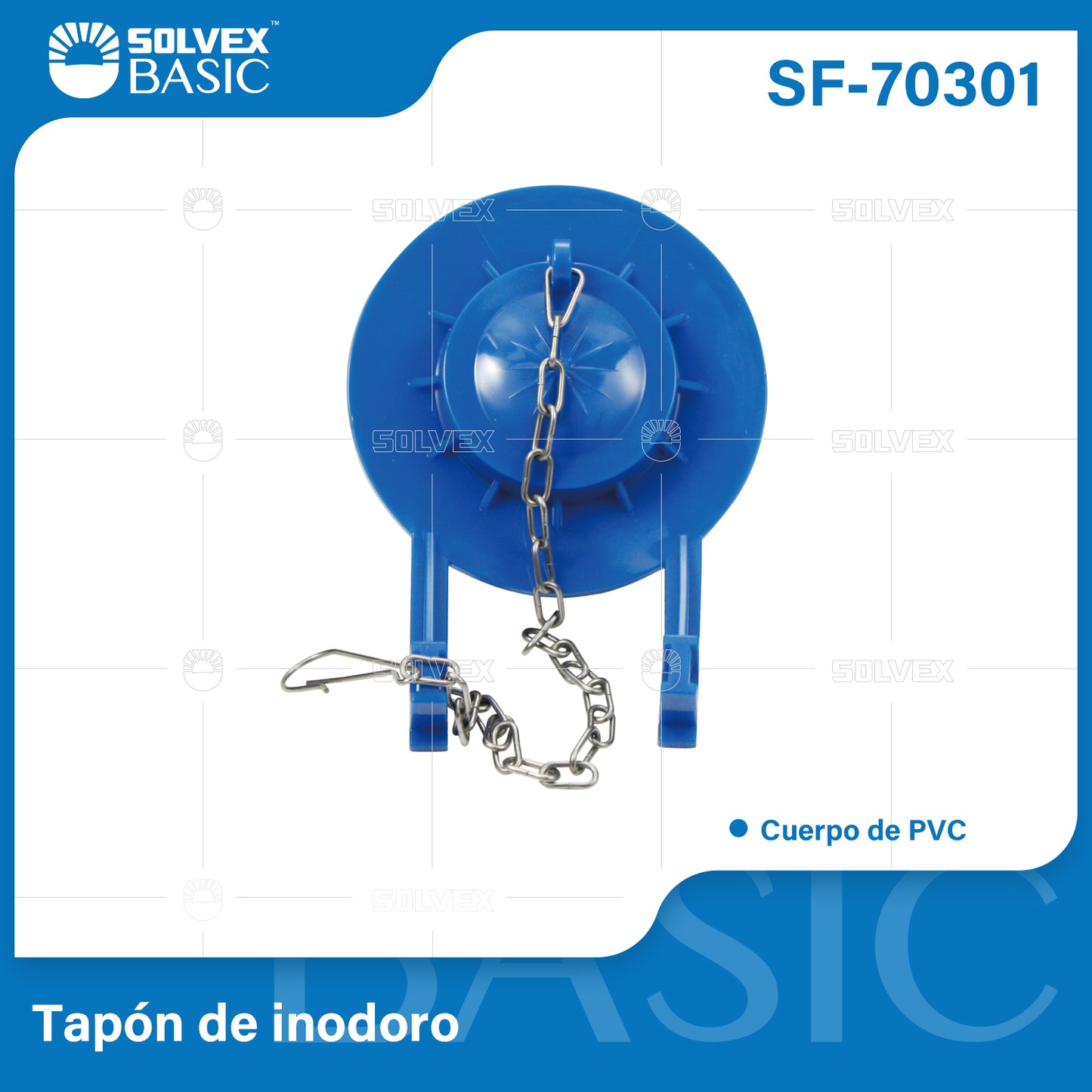 SF-70301-(Caja master 1 CTN=150 SKU)-(MOQ 1 SKU)-Tapón de inodoro
Cuerpo de PVC