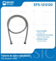 SFS-1212120 (Caja master 100)(MOQ 1 pz=1 bolsa) Tuberia de acero inoxidable SS shower hose