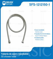 SFS-1212150-1 (Caja master 50)(MOQ 1 pz=1 bolsa) Tuberia de acero inoxidable SS shower hose
