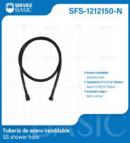 SFS-1212150-N (Caja master 50)(MOQ 1 pz=1 bolsa) Tuberia de acero inoxidable SS shower hose