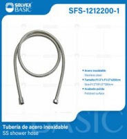 SFS-1212200-1 (Caja master 50)(MOQ 1 pz=1 bolsa) Tuberia de acero inoxidable SS shower hose