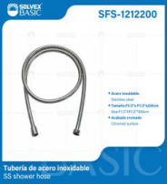 SFS-1212200 (Caja master 50)(MOQ 1 pz=1 bolsa) Tuberia de acero inoxidable SS shower hose