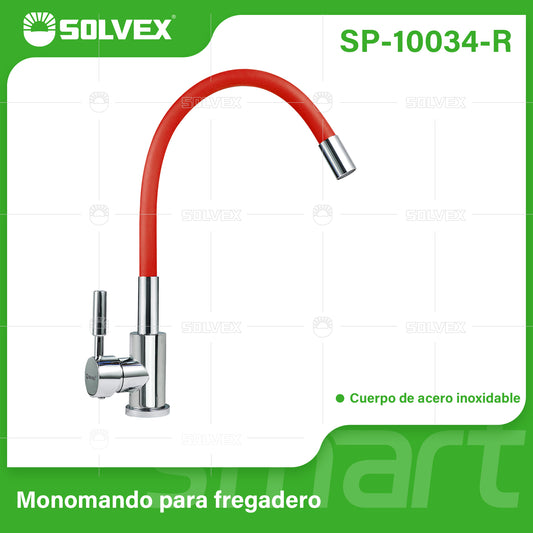 SP-10034-R (Caja master 10)(MOQ 1 pz=1 caja) Monomando para fregadero