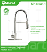 SP-10035-1 (Caja master 6)(MOQ 1 pz=1 caja) Monomando para fregadero Kitchen mixer