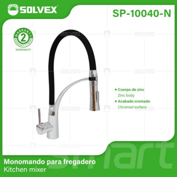Liquidación SP-10040-N (Caja master 10)(MOQ 1 pz=1 caja) Monomando para fregadero kitchen mixer