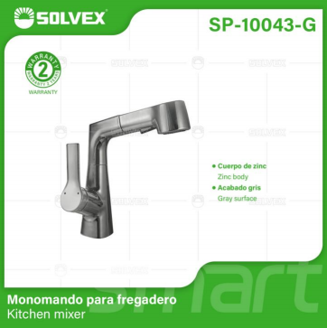 Liquidación SP-10043-G (Caja master 10)(MOQ 1 pz=1 caja) Monomando para fregadero kitchen mixer