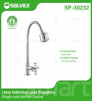 SP-30232 (Caja master 20)(MOQ 1 pz=1 caja) Llave individual para fregadero Single cold kitchen faucet
