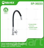 SP-30233 (Caja master 20)(MOQ 1 pz=1 caja) Llave individual para fregadero Single cold kitchen faucet