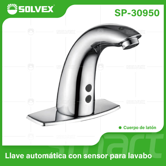 SP-30950 (Caja master 6)(MOQ 1 pz=1 caja) Llave automática con sensor para lavabo