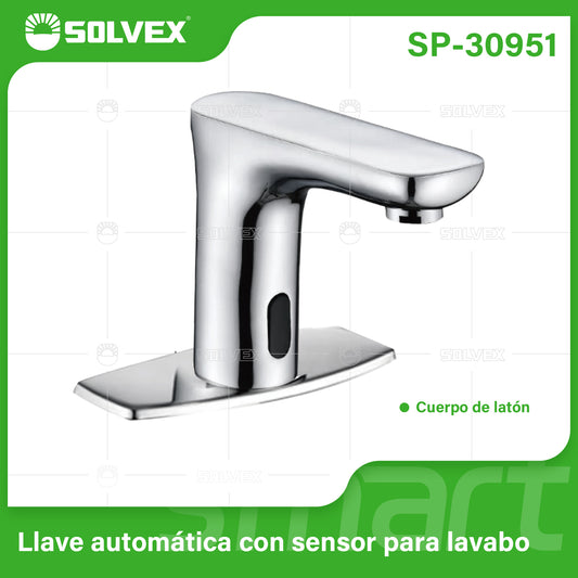 SP-30951 (Caja master 6)(MOQ 1 pz=1 caja) Llave automática con sensor para lavabo