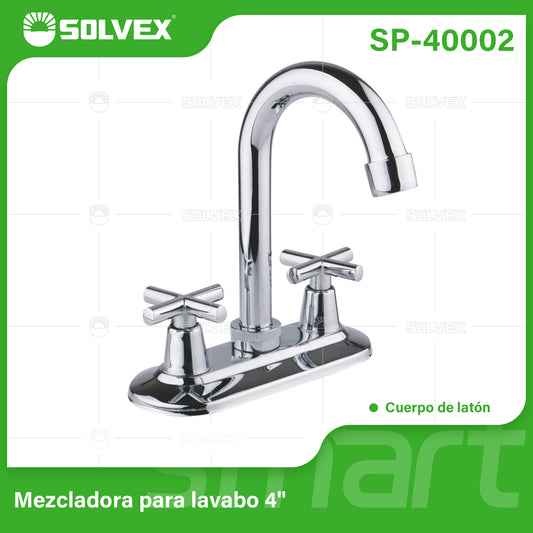 SP-40002 (Caja master 20)(MOQ 1 pz=1 caja) Mezcladora para lavabo 4"