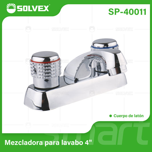 SP-40011 (Caja master 20)(MOQ 1 pz=1 caja) Mezcladora para lavabo 4"