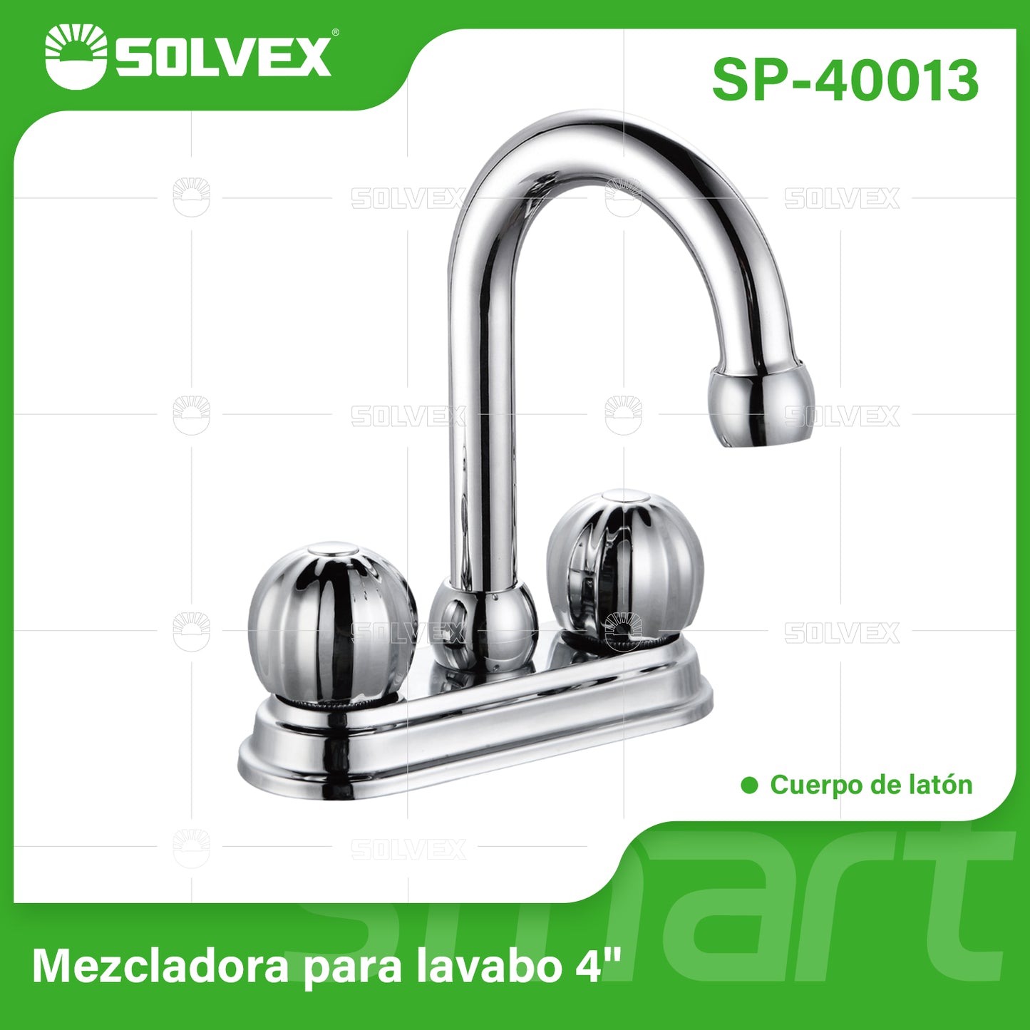 SP-40013 (Caja master 20)(MOQ 1 pz=1 caja) Mezcladora para lavabo 4"