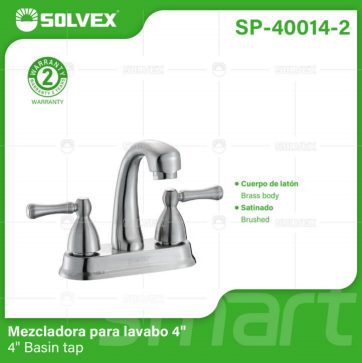 Liquidación SP-40014-2 (Caja master 20)(MOQ 1 pz=1 caja) Mezcladora para lavabo 4 4" Basin tap