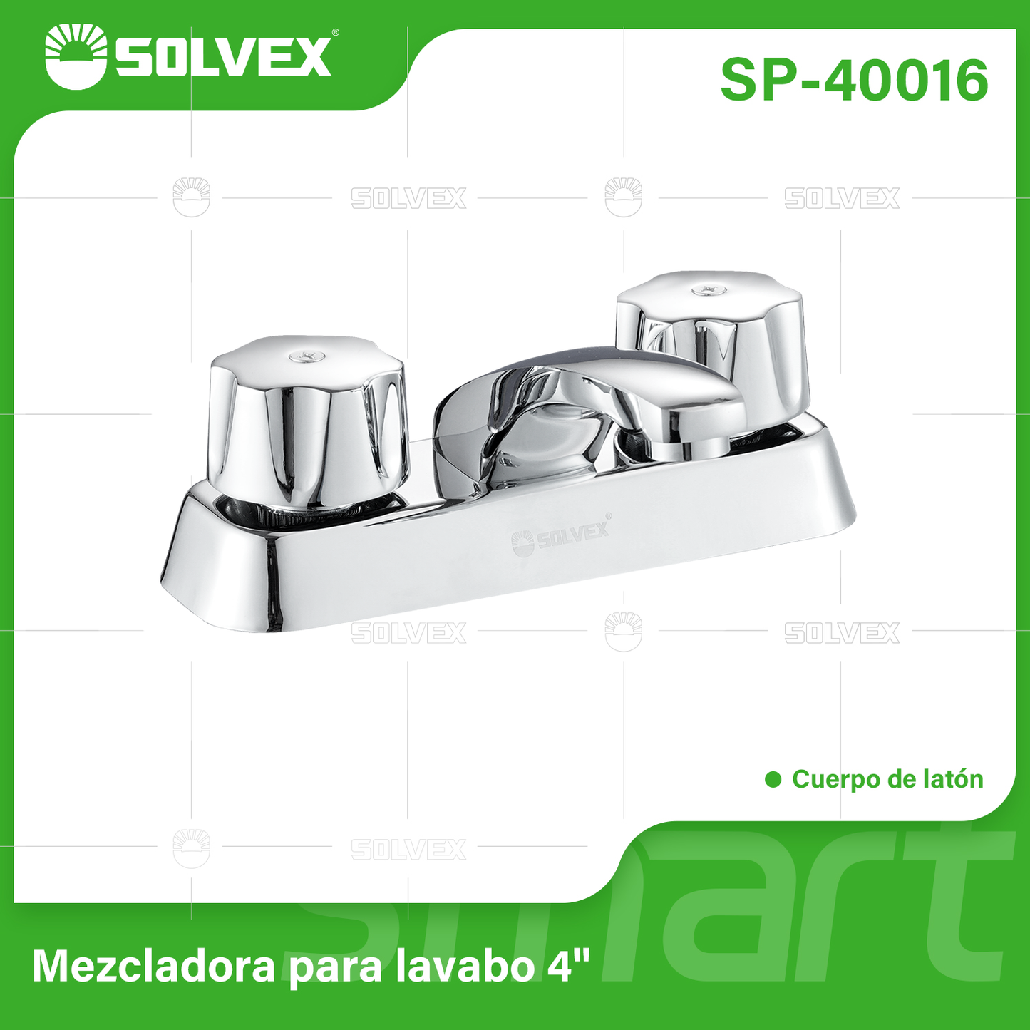 SP-40016 (Caja master 20)(MOQ 1 pz=1 caja) Mezcladora para lavabo 4"