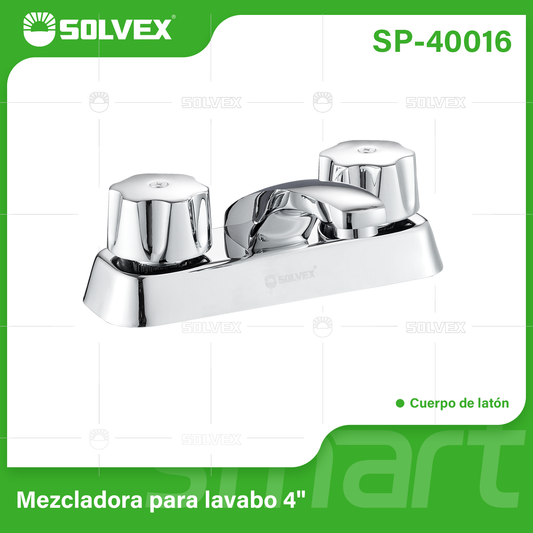 SP-40016 (Caja master 20)(MOQ 1 pz=1 caja) Mezcladora para lavabo 4"