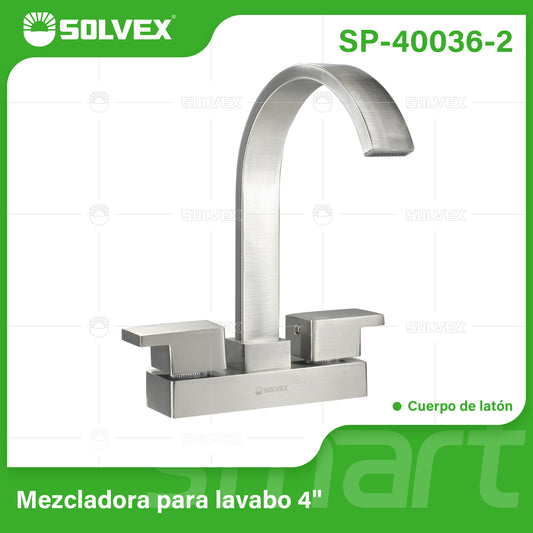 SP-40036-2 (Caja master 20)(MOQ 1 pz=1 caja) Mezcladora para lavabo 4"