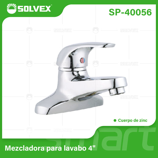 SP-40056 (Caja master 20)(MOQ 1 pz=1 caja) Mezcladora para lavabo 4"