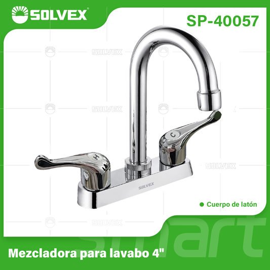 SP-40057 (Caja master 20)(MOQ 1 pz=1 caja) Mezcladora para lavabo 4"