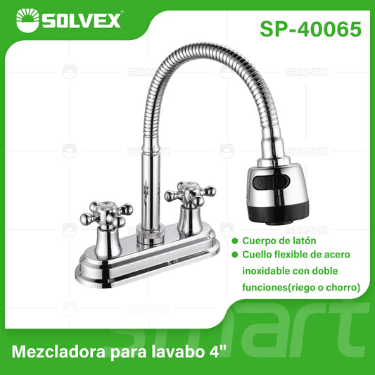 SP-40065 (Caja master 20)(MOQ 1 pz=1 caja) Mezcladora para lavabo 4"
