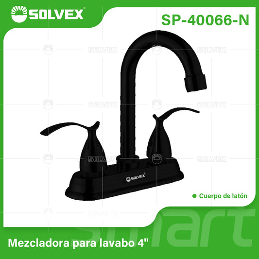 SP-40066-N (Caja master 20)(MOQ 1 pz=1 caja) Mezcladora para lavabo 4"