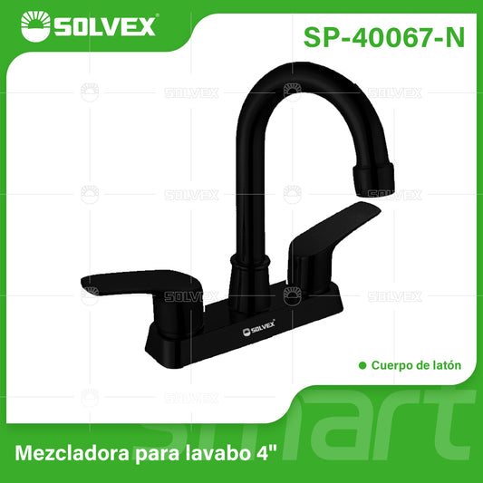 SP-40067-N (Caja master 20)(MOQ 1 pz=1 caja) Mezcladora para lavabo 4"