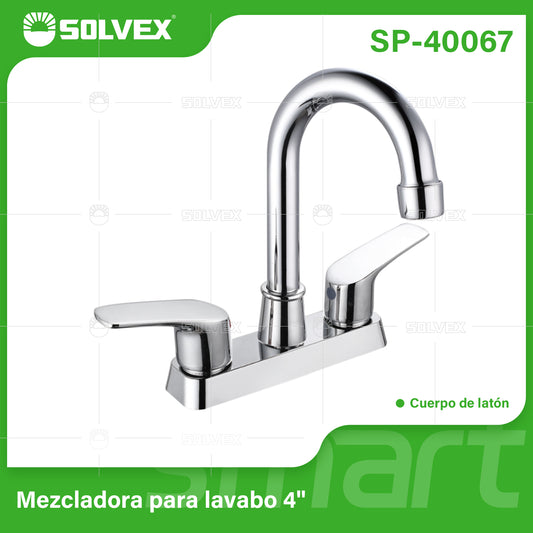 SP-40067 (Caja master 20)(MOQ 1 pz=1 caja) Mezcladora para lavabo 4"