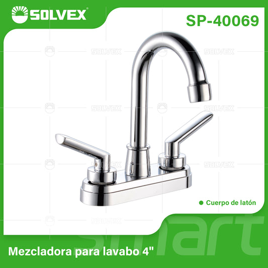 SP-40069 (Caja master 20)(MOQ 1 pz=1 caja) Mezcladora para lavabo 4"