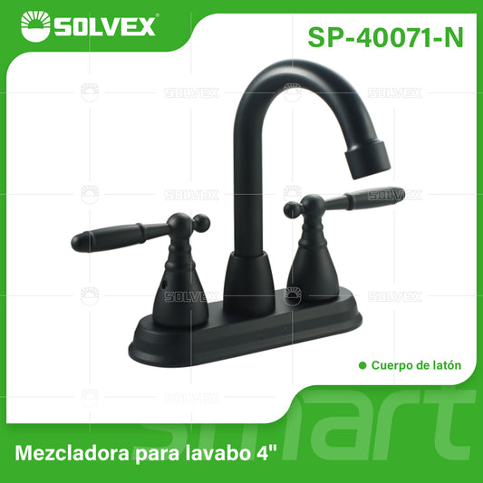 SP-40071-N (Caja master 20)(MOQ 1 pz=1 caja) Mezcladora para lavabo 4"