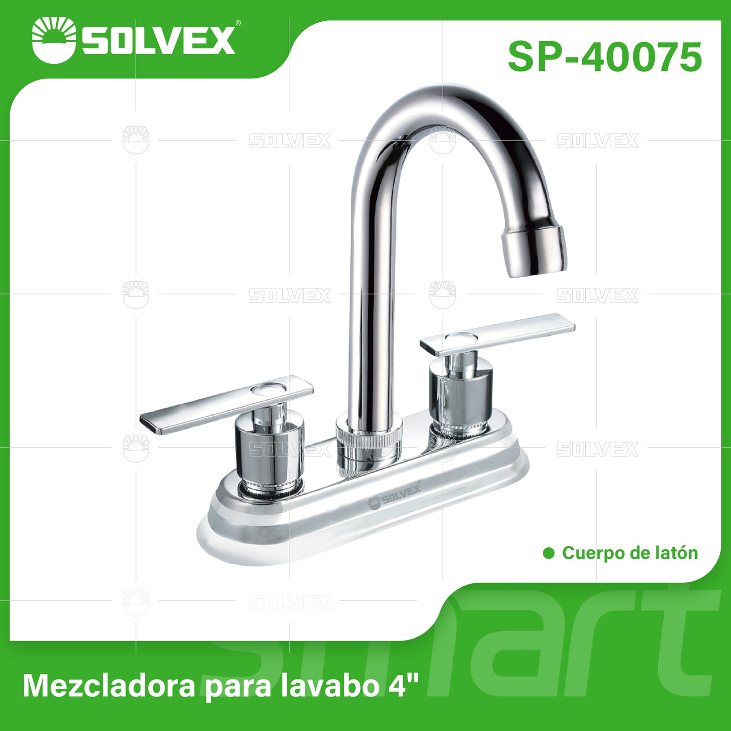 SP-40075 (Caja master 20)(MOQ 1 pz=1 caja) Mezcladora para lavabo 4"