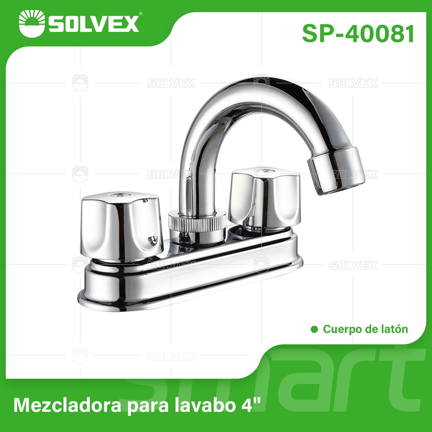 SP-40081 (Caja master 20)(MOQ 1 pz=1 caja) Mezcladora para lavabo 4"