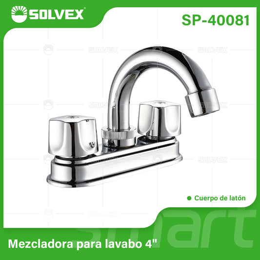 SP-40081 (Caja master 20)(MOQ 1 pz=1 caja) Mezcladora para lavabo 4"