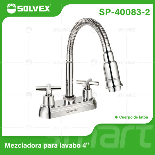 SP-40083-2 (Caja master 20)(MOQ 1 pz=1 caja) Mezcladora para lavabo 4"