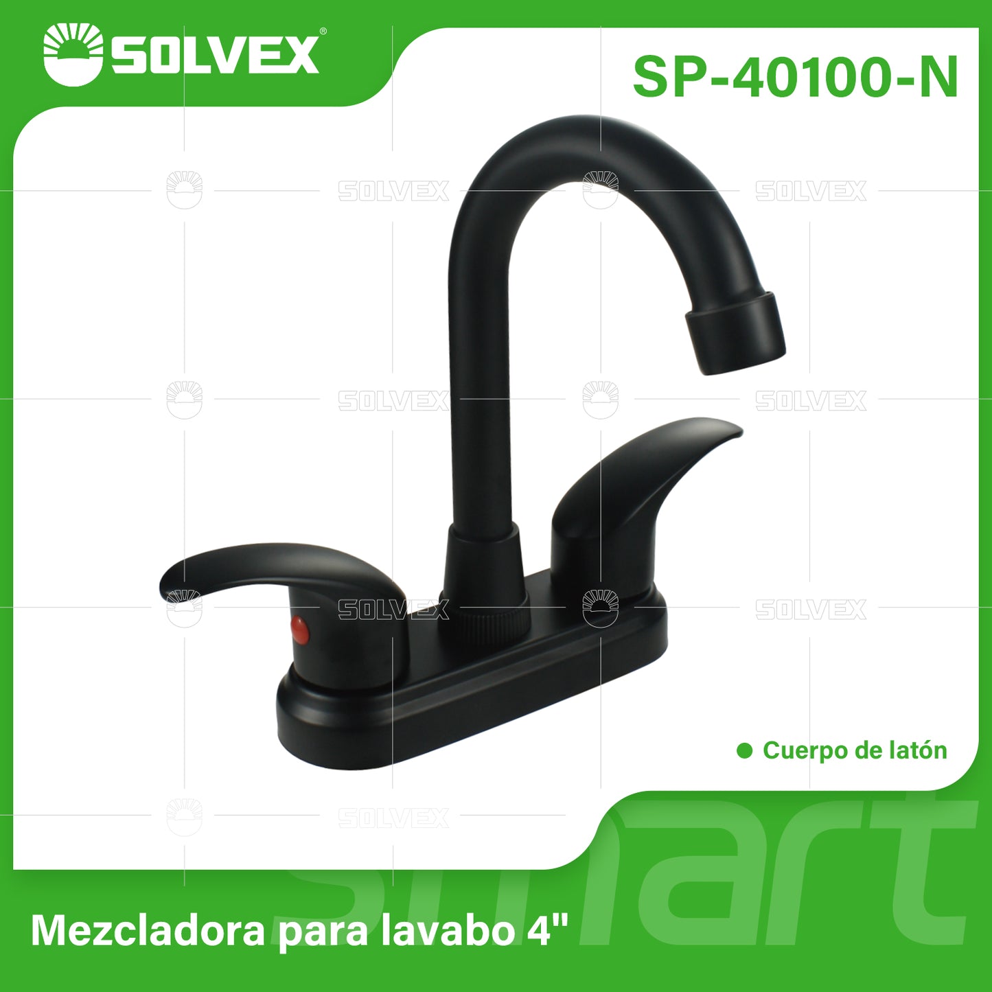 SP-40100-N (Caja master 20)(MOQ 1 pz=1 caja) Mezcladora para lavabo 4"