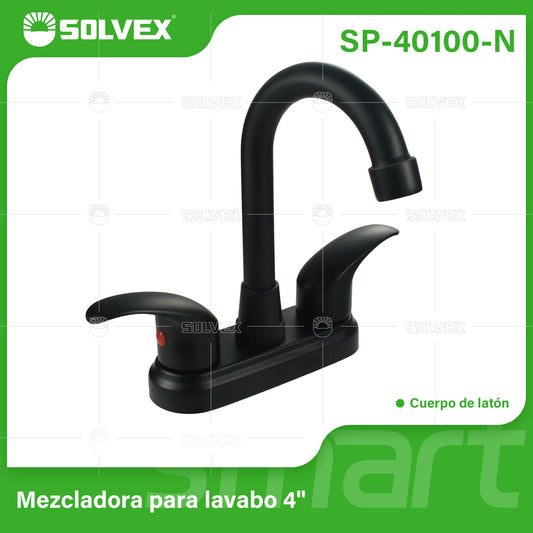 SP-40100-N (Caja master 20)(MOQ 1 pz=1 caja) Mezcladora para lavabo 4"