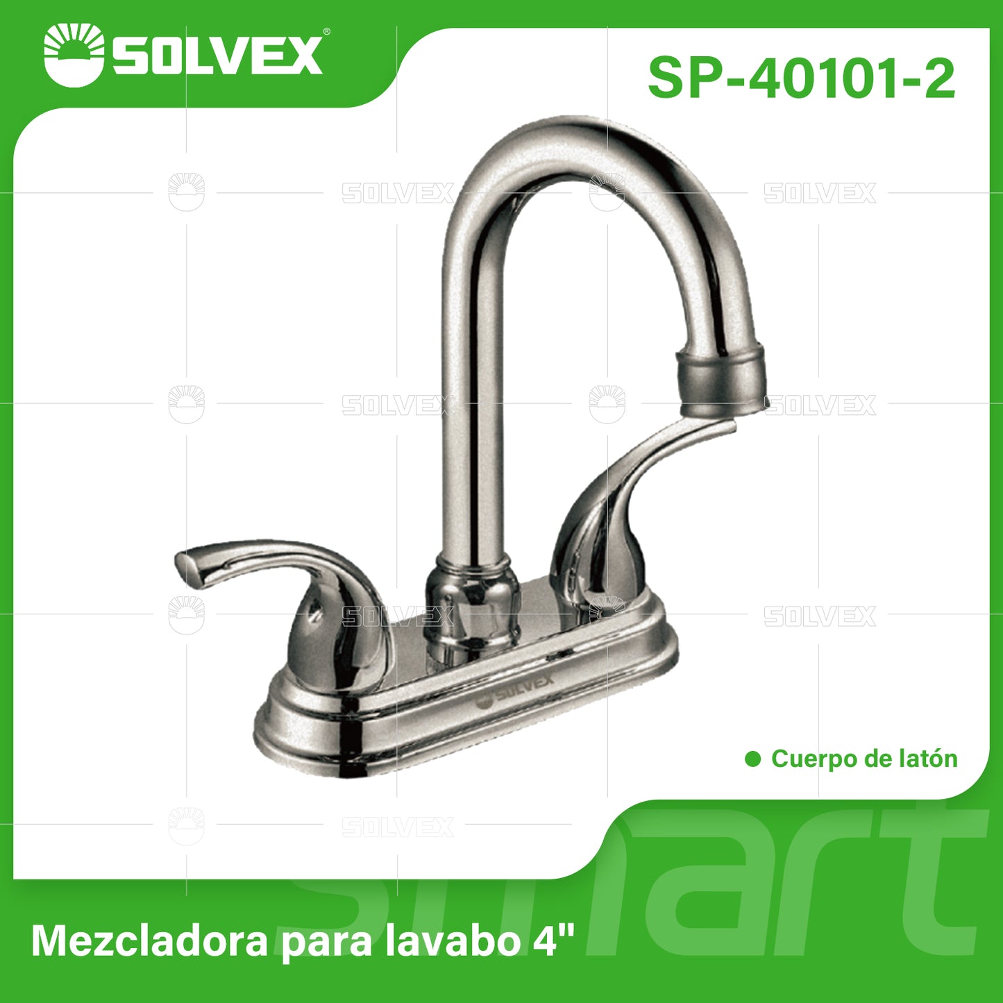 SP-40101-2 (Caja master 20)(MOQ 1 pz=1 caja) Mezcladora para lavabo 4"