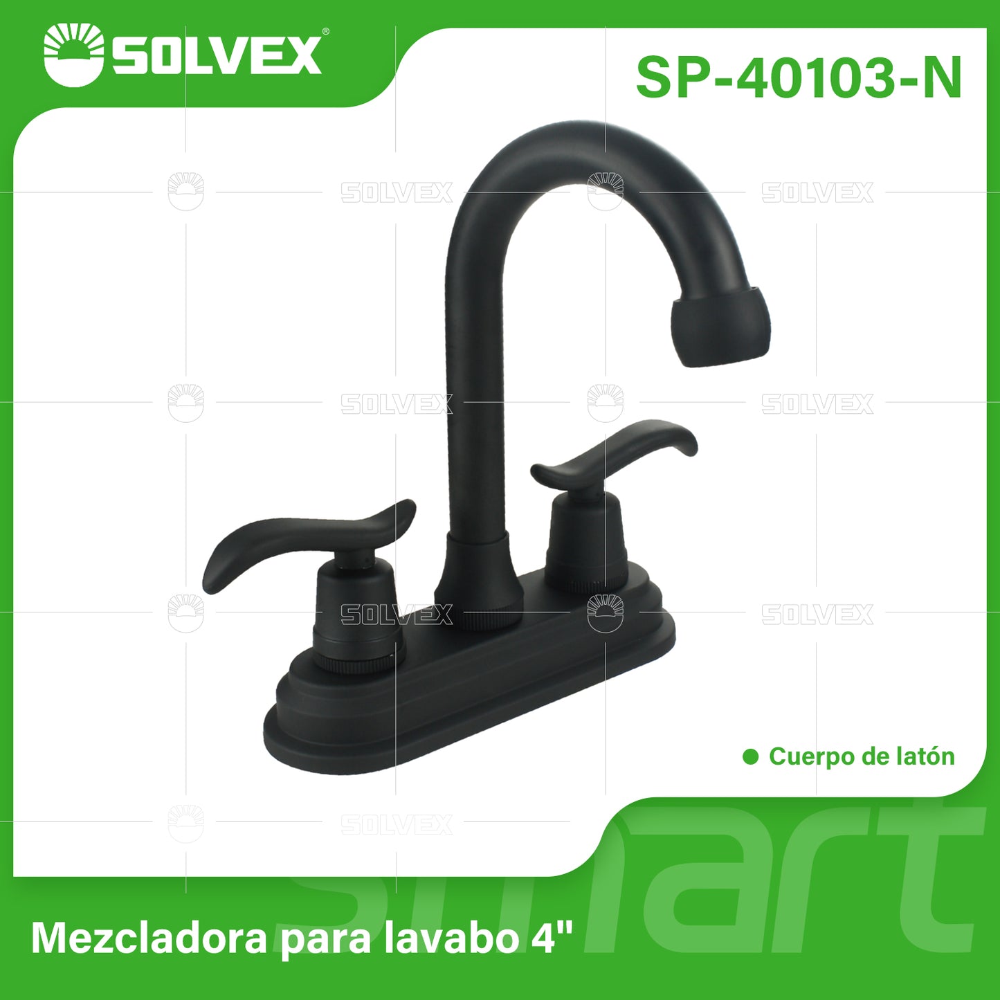 SP-40103-N (Caja master 20)(MOQ 1 pz=1 caja) Mezcladora para lavabo 4"