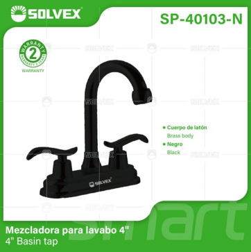 Liquidación SP-40103-N (Caja master 24)(MOQ 1 pz=1 caja) Mezcladora para lavabo 4 4" Basin tap