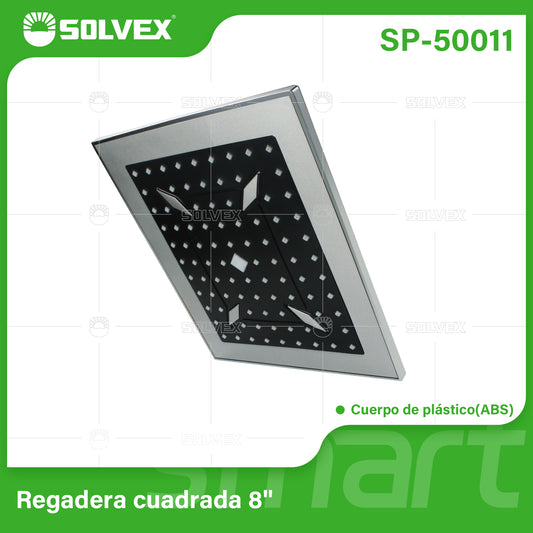 SP-50011 (Caja master 40)(MOQ 1 pz=1 caja) Regadera cuadrada 8"