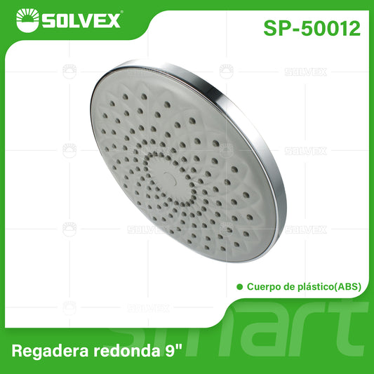 SP-50012 (Caja master 20)(MOQ 1 pz=1 caja) Regadera redonda 9"