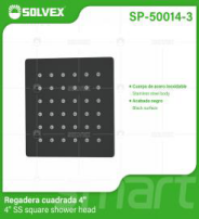 SP-50014-3 (Caja master 100)(MOQ 1 pz=1 caja) Regadera cuadrada 4"4" SS square shower head