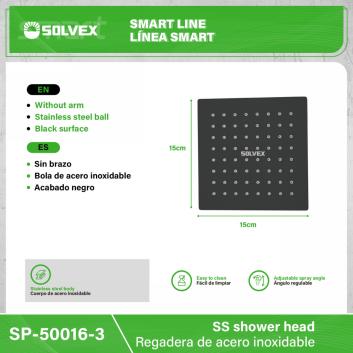 SP-50016-3-(Caja master 1 CTN=60 SKU)-(MOQ 10 SKU)-Regadera de acero inoxidable
Cuerpo de acero inoxidable