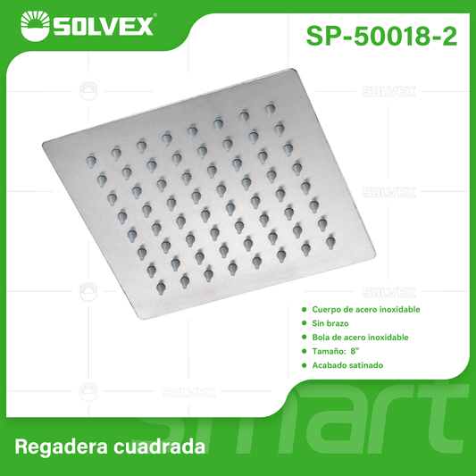 SP-50018-2 (Caja master 40)(MOQ 1 pz=1 caja) Regadera cuadrada